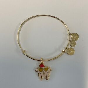 Alex and Ani Gold Bangle with Turkey Charm